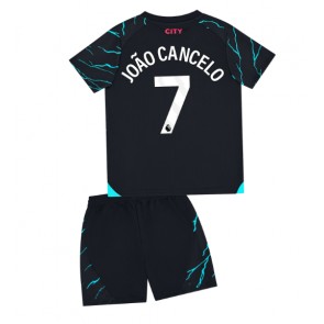 Manchester City Joao Cancelo #7 kläder Barn 2023-24 Tredje Tröja Kortärmad (+ korta byxor)